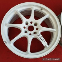 社外アルミホイール 18インチ 7.5J ＋42 4H 4穴 PCD114.3 ホイールのみ２本セット シルビア 180SX セフィーロ ローレル_画像3