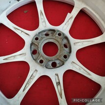 社外アルミホイール 18インチ 7.5J ＋42 4H 4穴 PCD114.3 ホイールのみ２本セット シルビア 180SX セフィーロ ローレル_画像7