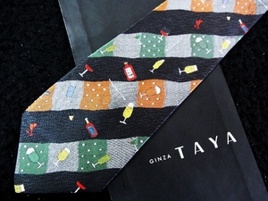 ★☆*:.*:【新品】1884 銀座の老舗ＴＡＹＡ田屋「刺繍 お酒・ワイン・ウイスキー・カクテル」【最高級・刺繍オーバー10】 Over10 ネクタイ