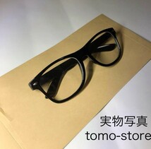 新品 メガネ 黒縁 透明 クリア ミドルサイズ 韓国 ウェリントン 男女兼用_画像6