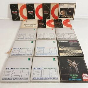 現状品◆まとめて16枚 オープンリール テープ 中身違い SONY maxell HITACHI 非売品 4TRACK STEREO 他◆K