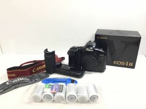 [2023]Canon EOS-1 V 一眼レフ★フィルムカメラ ボディ キヤノン オートフォーカス☆ストラップ 備品付き 箱あり♪動作未確認 売り切り!!