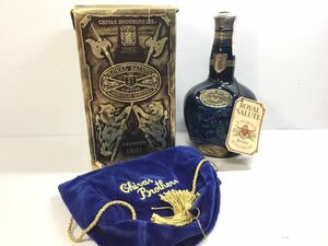 ROYAL SALUTE 21YEARS OLD★スコッチウイスキー 青陶器ボトル 古酒 ロイヤルサルート☆箱.袋付き♪700ml 40% 売り切り 1円〜!!