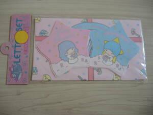  unused goods Showa Retro Sanrio Little Twin Stars Christmas letter set 1976