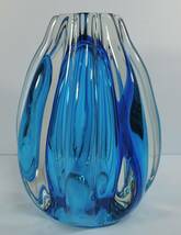☆TM■青色　ブルー　ガラス製　花瓶■高さ170ｍｍ_画像5