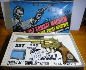 モデルガン SMG ☆ S&W M-19 / 357 COMBAT MAGNUM ６インチ 木製グリップ ( MGC ) 【中古：現状渡し】