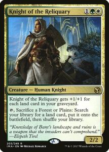 え金 聖遺の騎士 1枚（4枚在庫s 英 良品 IMA）/Knight of the Reliquary（MTG /アイコニックマスターズ/Iconic Masters/）