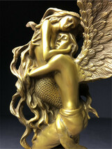 銅製　西洋美術 ブロンズ 　抱き合う男女　女性像 　女神　天使　ヌード　女性　少女　美人　裸婦　仏像　置物　重さ約1955ｇ_画像7
