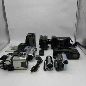 t2576 ビデオカメラ まとめて SHARP シャープ VL-HL50 FUJIX 8mm SimpleHi8FS-1 VIEWCAM Panasonic NV-GS250 HDC-TM70 中古品 現状品