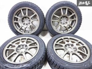 【スタッドレス付】A-TECH Aテック SCHNEIDER シュナイダー AX-52 15インチ 6.5J +38 4穴 PCD100 114.3 195/50R15 NA NB ロードスター