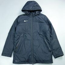 NIKE ナイキ TEAM SQUAD ウィンタージャケット STORM-FIT 645536-010 M ブラック サッカー 防寒 ベンチコート_画像1