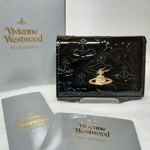 Vivienne Westwoodヴィヴィアンがま口三つ折り財布 黒 箱付き新品