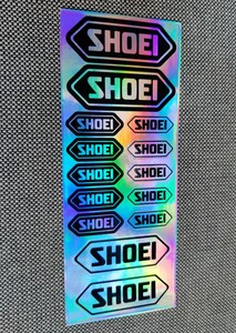 Bike & Helmet Laser Rainbow Sticker□レーザー“ホログラム”Bike反射ステッカー○シートサイズ：220×85㎜/#SHOEI●RS087×1枚：699円