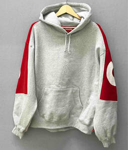 Supreme◆シュプリーム◆23AW BIG LOGO JACQUARED HOODED SWEATSHIRT パーカー XLサイズ ストリート グレー