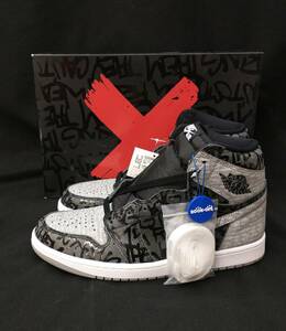 [黒タグ付・未使用] NIKE AIR JORDAN 1 AJ1 RBBELLIONAIRE ジョーダン リベリオネア 28cm 黒　ブラック グレー 555088-036 店舗受取可