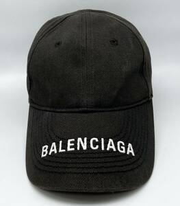 BALENCIAGA バレンシアガ ベースボールキャップ ロゴキャップ ネイビー 衣料 サイズL58 店舗受取可