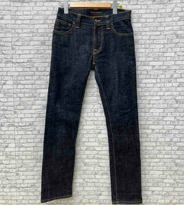 NUDIE JEANS ヌーディージーンズ N823 THIN FINN ストレッチデニムパンツ ジーンズ W28 L32 ネイビー 濃紺