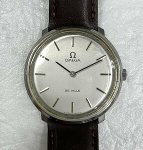 ジャンク ジャンク稼動品 OMEGA オメガ De Vill デビル TOOL 104 プラスチック風防 手巻き 腕時計 時計 ベルト非純正 日差約＋70秒