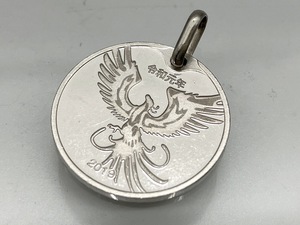 Pt999／インゴットペンダントトップ／令和元年／5.2g／2019枚限定／鳳凰／傷有り 店舗受取可