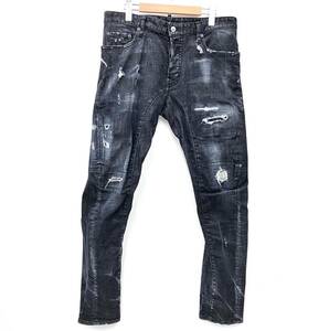 DSQUARED2 ディースクエアード Ripped skinny jeans スキニー ジーンズ デニム インポート S74LB0397 サイズ48