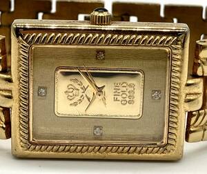 ジャンク【不動の為】 FRESCA インゴットウォッチ FINE GOLD 999.9 腕時計 クォーツ ゴールド色