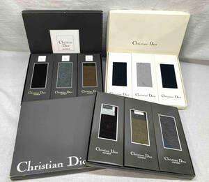 [未使用・箱付] Christian DIOR クリスチャン ディオール ビジネスソックス 3箱セット 25cm・25〜26cm総柄 紳士用 靴下 くつ下 旅行 出張