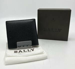 BALLY ブラック×レッド 二つ折り財布　バリー