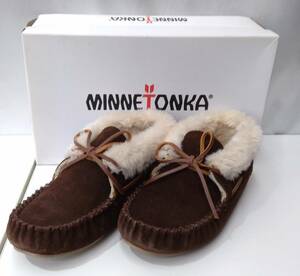 MINNETONKA ミネトンカ モカシン ボア シューズ レディース 7 24cm相当 茶色 ブラウン クツ 靴
