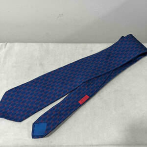 HERMES Tie Made in France Silk 5075 PA エルメス シルクネクタイ フランス製 ブルー