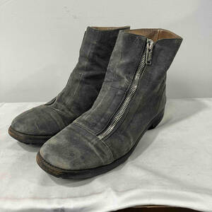 UNDERCOVERISM FRONT ZIP SUEDE BOOTS 11aw Size:M H6F04-1 アンダーカバーイズム フロントジップレザーブーツ ブラック