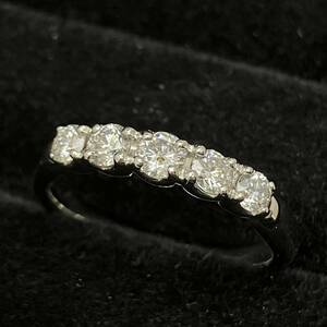 鑑別カード付 新品仕上済み 天然 ダイヤモンド 0.50ct デザイン リング 11.5号 4.5g プラチナ 指輪 店舗受取可