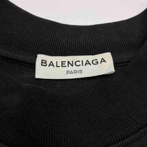 BALENCIAGA バレンシアガ バッグロゴ ロング丈 オーバーサイズ スウェット サイズXS ブラック 黒 店舗受取可_画像3