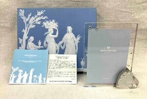 ［箱付］WEDGWOOD ウェッジウッド ブリスタイムピクチャー フレーム 写真立て クリスタル インテリア ハート型 パーツ マグネット 思い出