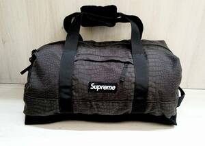 Supreme/シュプリーム/ボストンバッグ/付属品欠品/総柄/13SS croc duffle bag/クロコダイル柄2WAYダッフルバッグ/ブラック