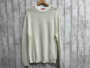 Supreme／シュプリーム／22SS／Open Knit Small Box Sweater／ホワイト／ニット