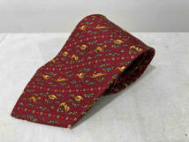 Salvatore Ferragamo animal pattern necktie red サルバトーレフェラガモ アニマル柄 ネクタイ レッド_画像1