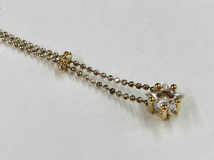 STARJEWELRY スタージュエリー SV シルバー K18 3.1g 40cm デザインネックレス CS付