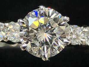 [CGL expert evidence attaching ] NINA RICCI Pt900 diamond 0.35 + 0.10ct approximately 12.5 number 3.5g diamond G VS2 GOOD centre gem research place 