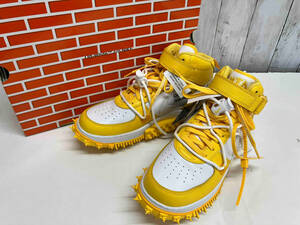 【鑑定済み】NIKE/OFFWHITE×AIR FORCE 1/ナイキ/スニーカー/エアフォース/オフホワイト/28.5cm/イエロー/DR0500-101