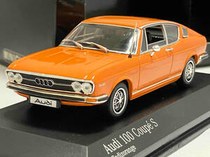 アウディ100クーペS ミニチャンプス　Audi 100 Coupe’S 1/43 Cadizorange 1969