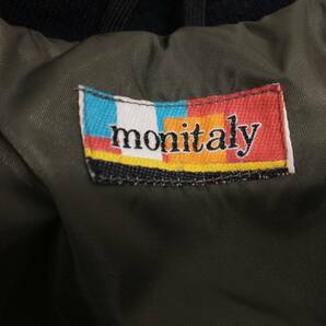 MONITALY × BEAMS モニタリー ビームス フライトジャケット ダウンジャケット ナイロン カーキカナダ製 小穴、変色有り 店舗受取可の画像3