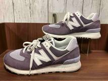 New Balance ニューバランス パープル 574 U574FPG ローカットスニーカー スウェード メンズ 26.0_画像7