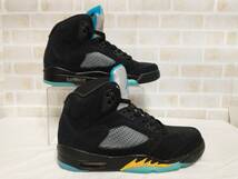 NIKE AIR JORDAN 5 RETRO AQUA ナイキ エアジョーダン 5 DD0587 047 サイズ26cm ブラック ハイカット_画像4