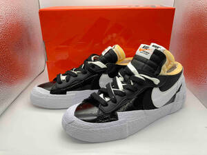 美品 NIKE BLAZER LOW SACAI ナイキ ブレザーロウ サカイDM6443 001 レディース BLACK WHITE ブラック ホワイト US5 23.5cm UK4.5 EU37.5