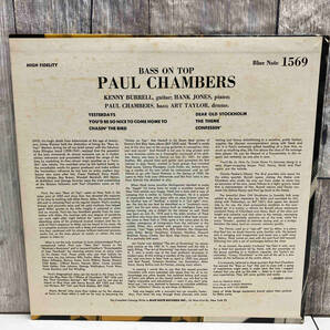 【LP盤】 BASS ON TOP PAUL CHAMBERS/ポール・チェンバース RVG刻印/輸入盤/深ミゾ/BLUE NOTE BLP1569の画像2