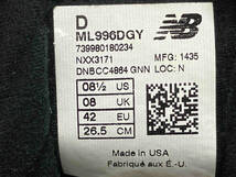 new balance ニューバランス ML996DGY／USA製 スニーカー メンズ 26.5cm カーキ系_画像6