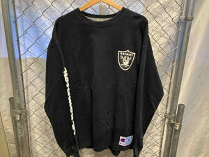 Champion RAIDERS long sleeve tee black チャンピオン ライダース 袖プリント 長袖Tシャツ ブラック サイズXL