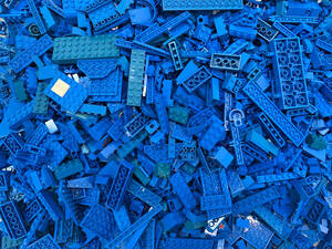 LEGO 色分けブロック バラ 【青/ブルー】4Kg以上 大量 まとめ売り パーツ プレート 基本ブロック 特殊ブロック 部品取り