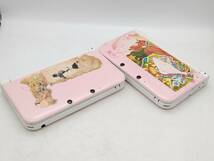 ジャンク Nintendo 3DS LL 2台セット ピンクホワイト チョッパーピンク_画像1
