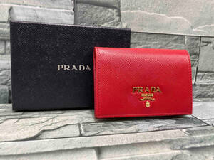 PRADA プラダ 1mv021／二つ折り 財布 レッド